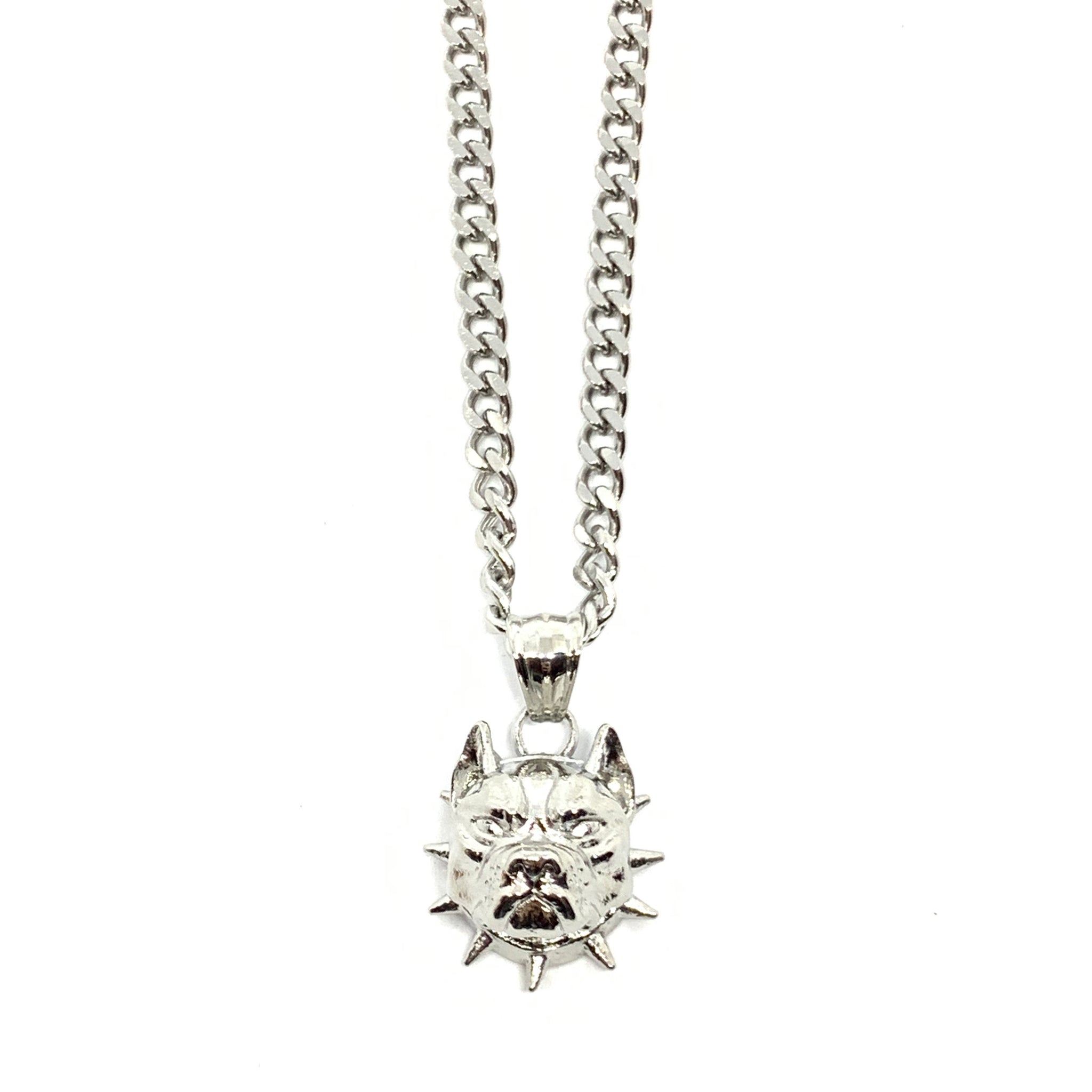 Silver Pitbull Necklace | Franky Necklace  | Seams Jewelry