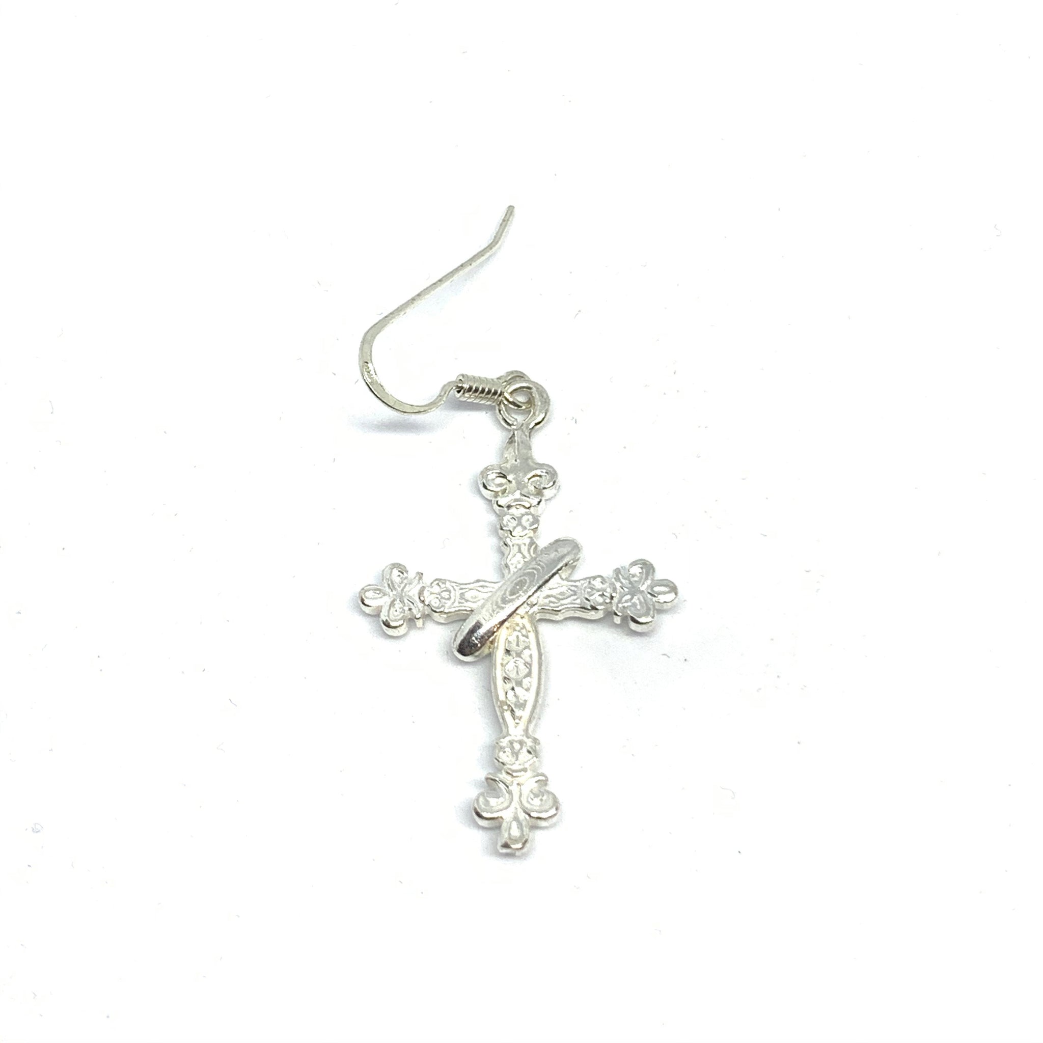 Handcrafted Sterling Silver | Trinity Cross Earring | SEAMS Jewelry