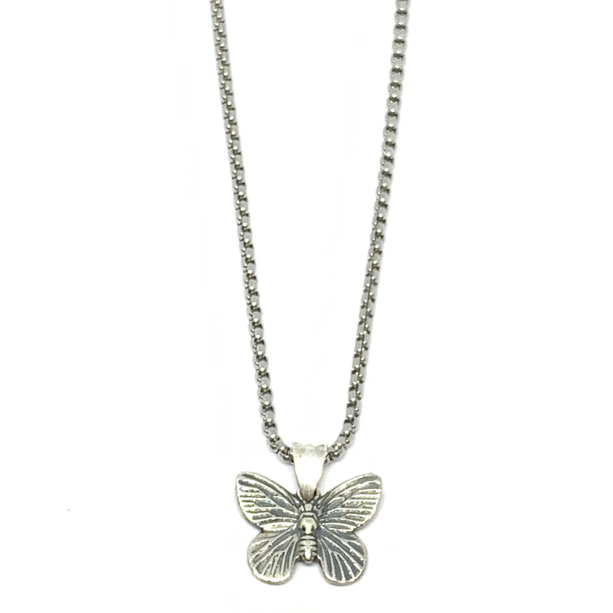 Minimalistic Silver Butterfly Necklace  | Seams Jewelry